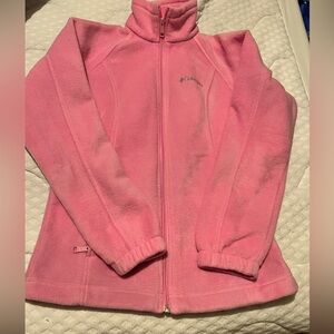 Womens Columbia Pink Fleece zippered jacket size XS